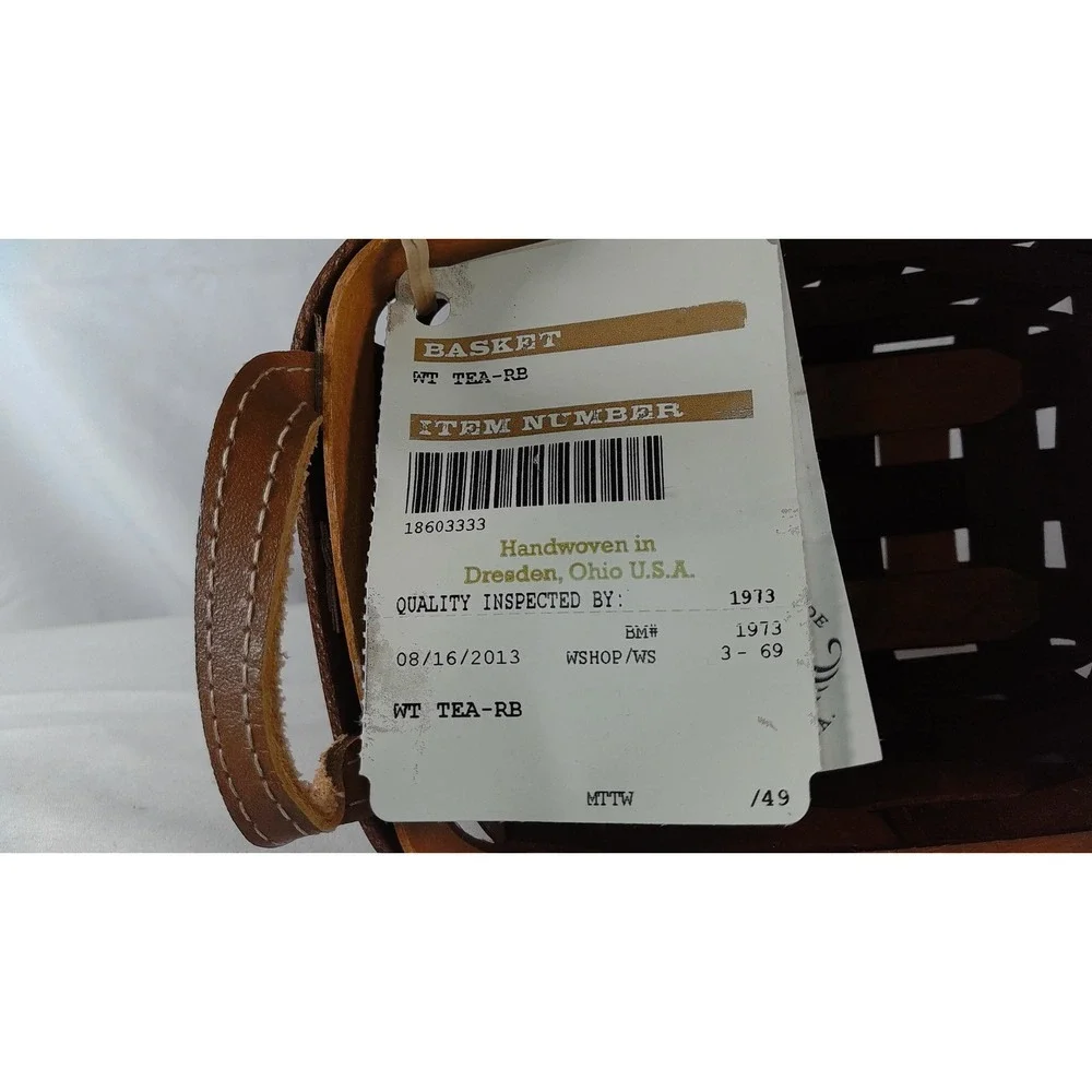 Longaberger Woven Traditions Tea Basket Set - Rich Brown